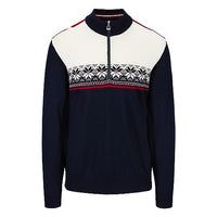 Thumbnail for Dale of Norway Liberg Sweater – Pullover aus Merinowolle für Herren, Navy / Off White / Raspberry, im Sale