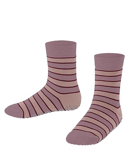 FALKE Unisex Kinder Simple Stripes K HP Baumwolle Rutschhemmende Noppen 1 Paar Stoppersocken, Rot (Brick 8770), 35-38 im Sale