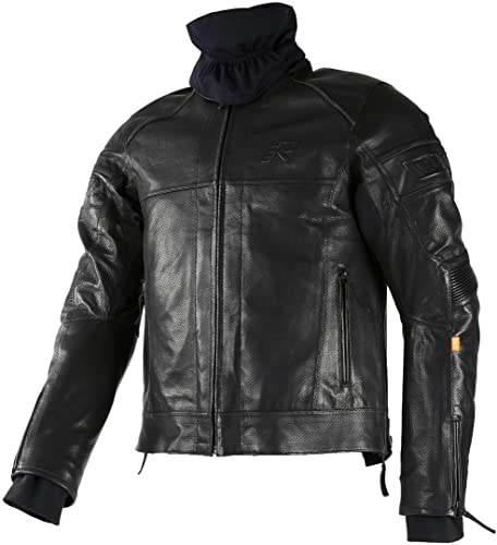 Rukka Aramen Motorrad Lederjacke (Black,50) im Sale