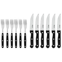 Thumbnail for Russell Hobbs RH000431EU 12-teiliges steakmesser set mit gabel, steakbesteck set 6 personen, Edelstahl, 6 Traditionelle Steakmesser, 6 Steakgabeln, messer und gabel, Pizzabesteck im Sale