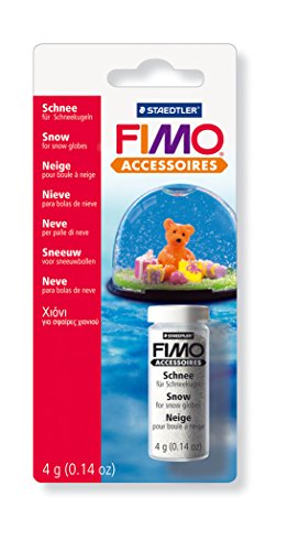 STAEDTLER 8613 BK - Fimo accessoires Schnee, Gläschen mit 4 ml