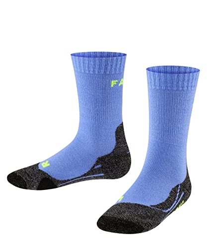 FALKE Unisex Kinder Wandersocken TK2 K SO Wolle Funktionsmaterial antiblasen dick 1 Paar, Blau (Blue Note 6545), 35-38 im Sale