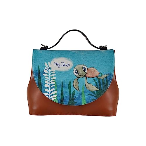 DOGO Vegane Damen Schultertaschen Umhängetaschen Handtasche Handy Bag - Caretta-Hey Dude im Sale