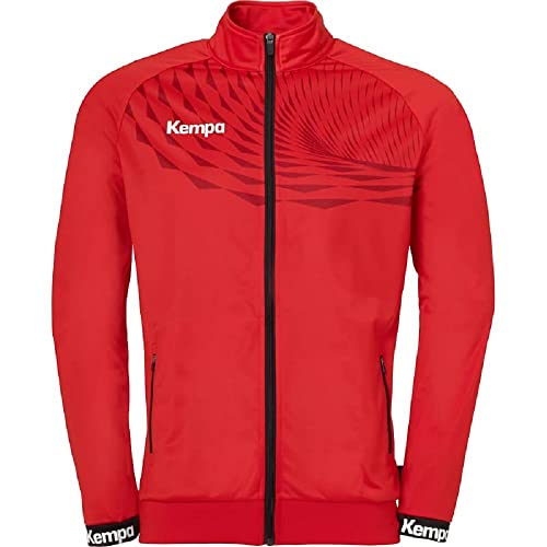 Kempa Herren Wave 26 Poly Jungen Sport Fußball Training Sweatshirt Sweatjacke, Rot (Red/Chilli Red), XXL