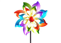 Thumbnail for Formano Buntes Windrad Blume 122x30 cm Gartenstecker Windspiel Gartendeko Blumenstecker