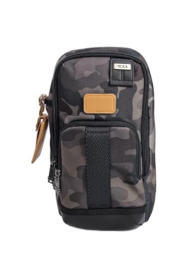 TUMI Fife Schlanke Schultertasche mit verstellbarem Riemen, Grün, Camouflage, Small