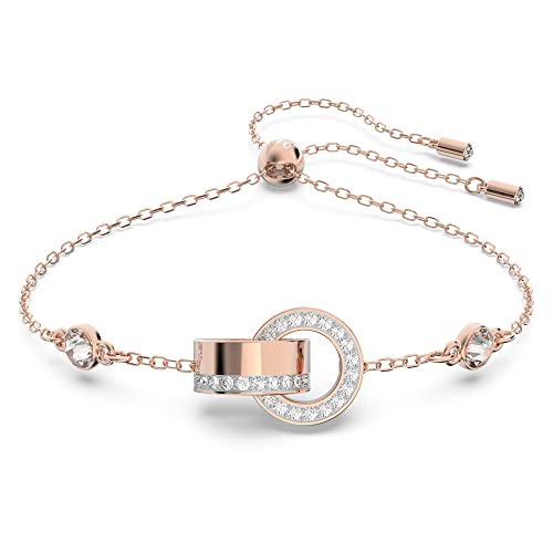 Swarovski Dextera Armband, Rosé Vergoldetes Damenarmband mit Weißem Kristallpavé im Sale