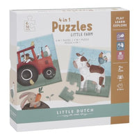 Thumbnail for Little Dutch 7153 Puzzle 4in1 Bauernhof - Little Farm im Sale