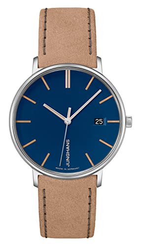 JUNGHANS Damen-Armbanduhr Form Beige/Blau 47/4255.00 im Sale