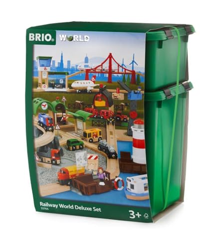 BRIO 33766 - Großes Premium Set, Kunststoffboxen, Bauernhof Tiere