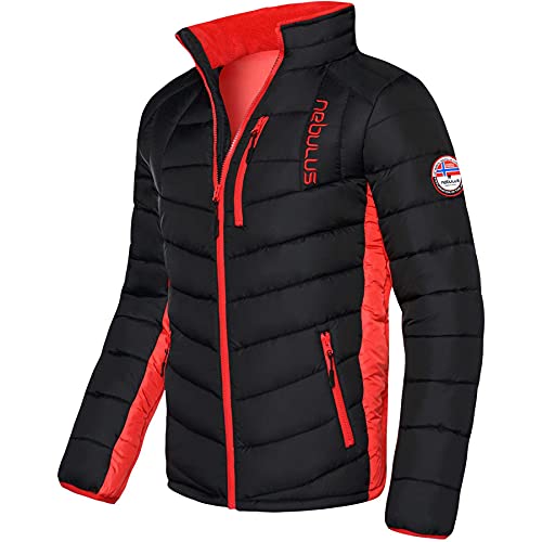 Nebulus Herren Jacke GRAFFITY, warme Outdoorjacke, praktische & vielseitige Übergangs- & Winterjacke, schwarz-kobalt - im Sale