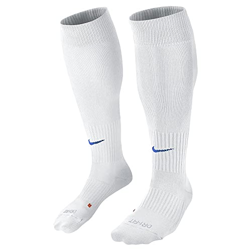 Nike Unisex Classic Ii Cushion Fussball Socken, Mehrfarbig (White / Royal Blue), L EU im Sale