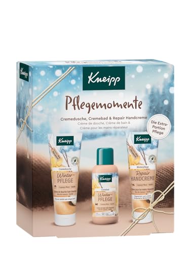 Kneipp Geschenkpackung Pflegemomente - Verschenke Wohlfühlmomente - ausgewählte Winterpflege Bestseller: 1x Cremebad, 1x Cremedusche und 1x Repair Handcreme - kleine Aufmerksamkeit in der Winterzeit im Sale