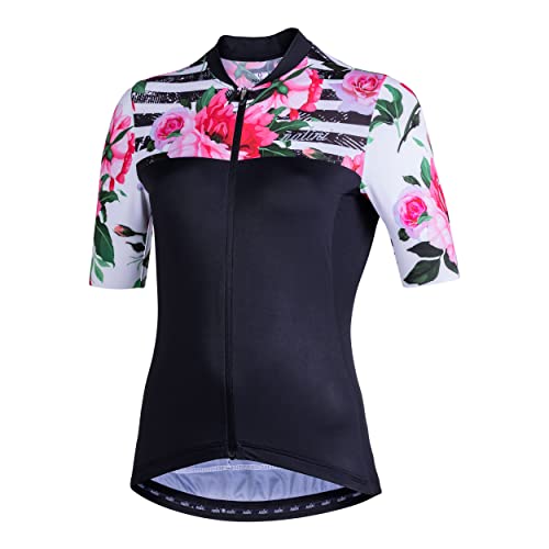 NALINI 02826001100C000.10 AIS MODERNA 2.0 Women's T-Shirt Schwarze/ROSA Blumen L im Sale