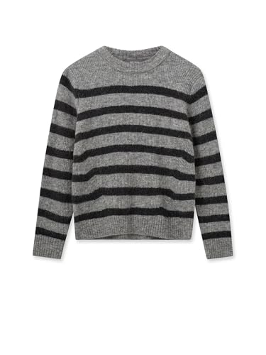 Mos Mosh MMThora Stripe Crewneck Knit 818Sharkskin - im Sale