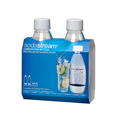 SodaStream Kohlensäureflaschen, weiß, 1/2 l, 2 Stück