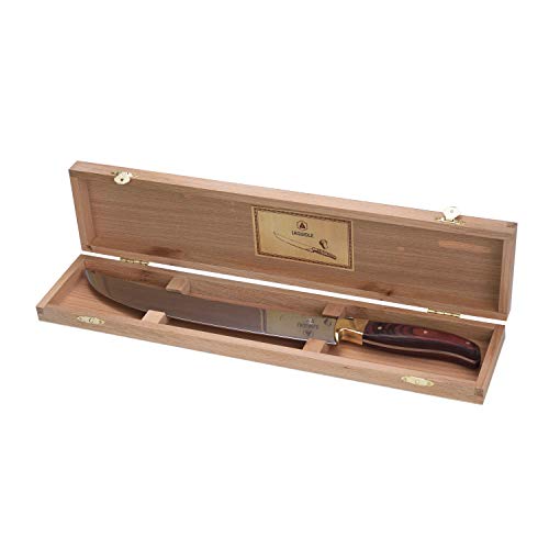 LAGUIOLE - Champagner-Schwert mit echtem Holzgriff - Edelstahl - Ergonomisch - Entkorken Sie Ihre Champagnerflaschen mit Eleganz - Geschenkbox im Sale