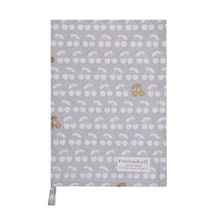 Thumbnail for Krasilnikoff Tea Towel, Cherries Gold, Grey, 50 x 70 cm