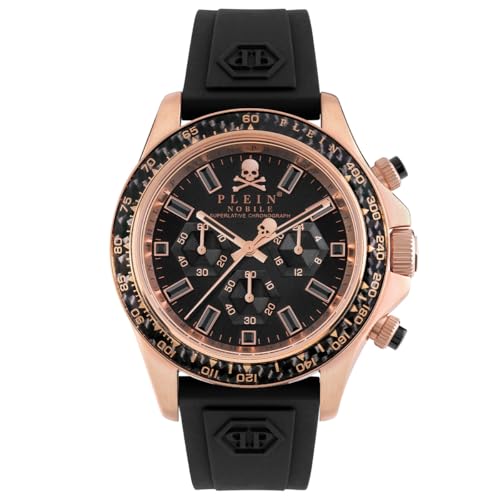 Philipp Plein Herren Analog Quarz Uhr mit Silikon Armband 7630615129907 im Sale