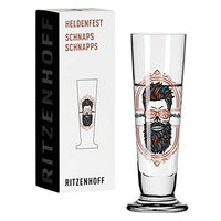 Thumbnail for Ritzenhoff 1068240 Schnaps-Glas 40 ml – Serie Heldenfest, Motiv Nr. 4 – Hipster – rund und mehrfarbig – Made in Germany im Sale