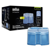 Thumbnail for Braun 3-in-1 ShaverCare Reinigungskartuschen für Reinigungsstationen, reinigt Rasierer 10x besser als Wasser, ORIGINAL Kartusche, hygienische Reinigung, Entfernt Haare und Hautpartikel, 12er Pack im Sale