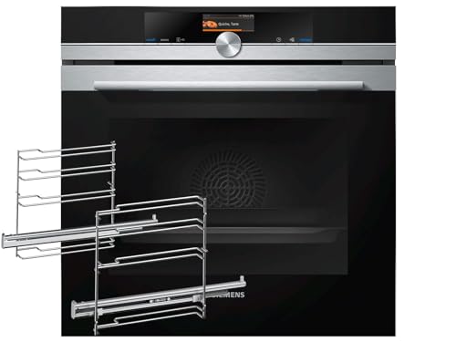 Siemens HB676G0S1 Einbau-Backofen iQ700, Integrierbarer Backofen 60 x 60cm, activeClean, TFT-Display, cookControl Plus, 4D-Heißluft, Schwarz im Sale