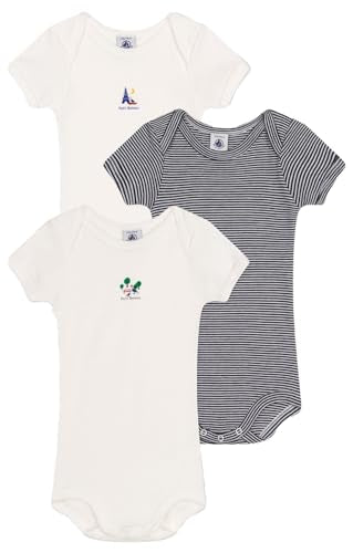 Petit Bateau Unisex Baby A09YL Body, Variante 1, 6 Monate (3er Pack) im Sale