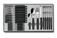 Thumbnail for Victorinox Swiss Classic, Profi Tafelbesteck, 24-teilig, Extra Scharfe Klinge, Wellenschliff, 11 cm, Rostfreier Stahl, schwarz im Sale