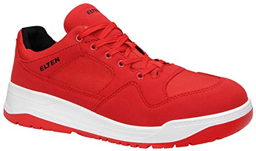 ELTEN Sicherheitsschuhe MAVERICK red Low ESD S3, Herren, Textil, Stahlkappe, leicht, sportlich, Rot, Größe: 43 im Sale