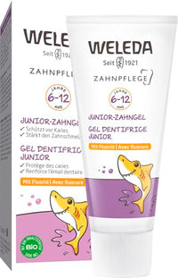 Thumbnail for WELEDA Bio Junior Zahngel mit Fluorid - Naturkosmetik Zahnpasta für Kinder von 6-12 Jahren. Natürliches Zahnpflege Gel schützt vor Karies & fördert die Härtung des Zahnschmelzes (vegan, 1x 50ml) im Sale