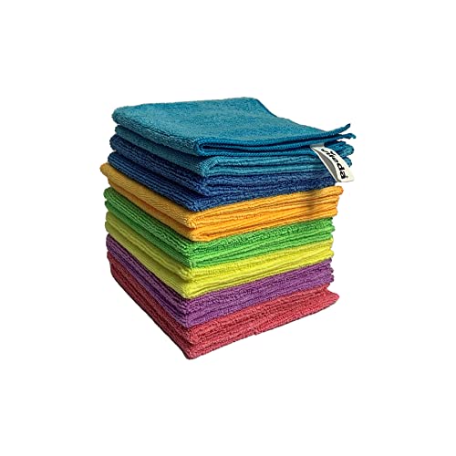 Vileda Mikrofaser Allzwecktücher Colors, Reinigungstücher zur trockenen und feuchten Anwendung, 100% Mikrofaser-Material, 30 x 30 cm, Mehrfarbig, Maxi-Pack, 14er-Pack im Sale