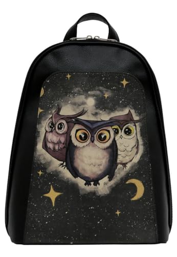 DOGO Vegane Damen Rucksack Tidy Bag - Owls Family im Sale