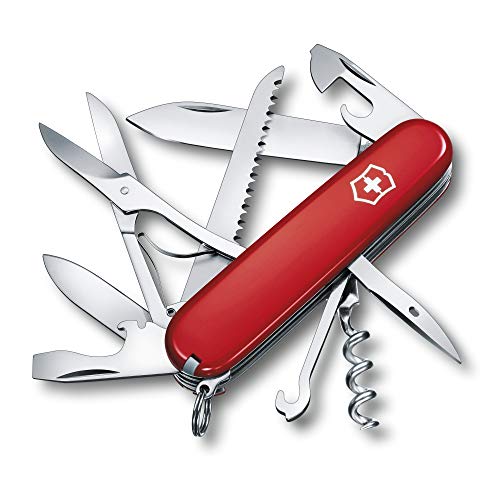 Victorinox Schweizer Taschenmesser Huntsman, Multitool, Swiss Army Knife mit 15 Funktionen, Klinge, Korkenzieher, Dosenöffner im Sale