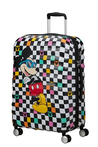 American Tourister Wavebreaker Disney FL - Spinner M, Koffer, 67 cm, 64 L, Mehrfarbig (Mickey Check) im Sale