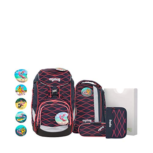 ergobag Pack-Set Rucksack, Unisex Kinder, Coral Waves, 20 Liter im Sale