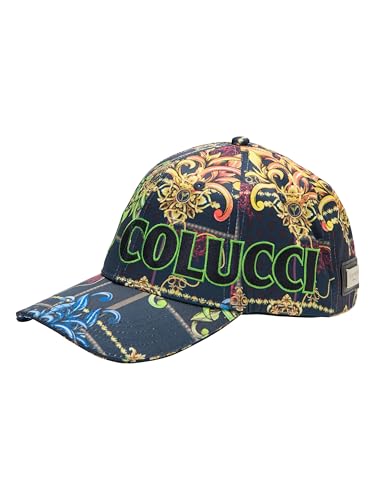 Carlo Colucci Basecap im Allover-Print Navy O im Sale