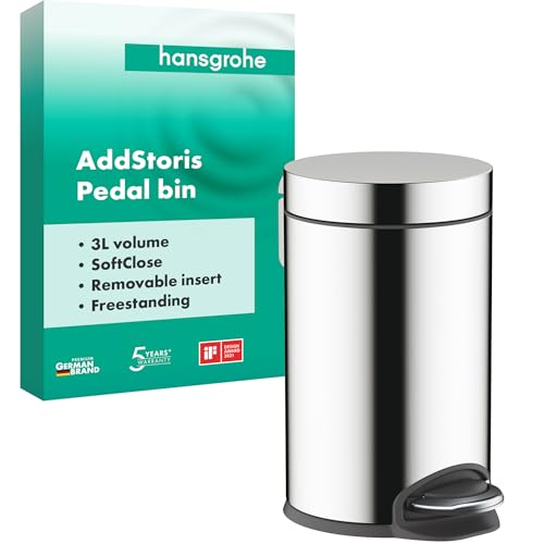 hansgrohe Treteimer AddStoris, Mülleimer Bad, Chrom, 3l im Sale