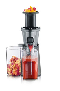 Thumbnail for SEVERIN Slow Juicer – Entsafter für Saft, Sorbet, Eis, Marmelade uvm., elektrische Saftpresse aus Edelstahl, einfache Reinigung dank Easy-Clean Konzept, 1L Auffangbehälter, 150 Watt, ES 3571