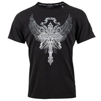 Thumbnail for Roberto Geissini Herren T-Shirt Eagle Cross Black im Sale