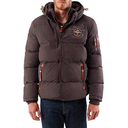 Geographical Norway Herren Winter Steppjacke Parka Verveine Kapuze (XXX Large, Navy) im Sale