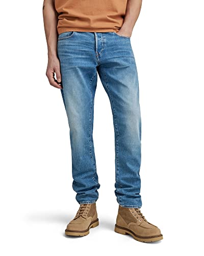 G-STAR RAW Herren 3301 Regular Tapered Jeans, Blau (worn in azure 51003-B631-A795), 32W / 34L