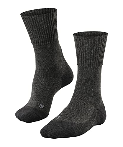 FALKE Herren Wandersocken TK1 Adventure Wool SO Wolle antiblasen dick 1 Paar, Grau (Smog 3150), 42-43 im Sale