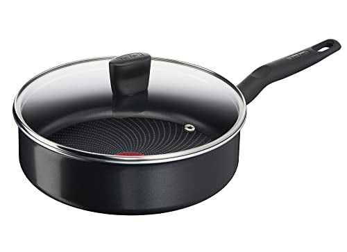 Tefal C26732 Start'Easy Schmorpfanne mit Decke 24 cm | Aluminium | Titanium-Antihaftversiegelung | Thermo-Signal-Technologie |Thermo-Fusion-Boden für alle Herdarten | Inklusive Induktion | Schwarz im Sale