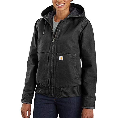 Carhartt Damen Loose Fit, isolierte Duck Active jacke , Schwarz, im Sale