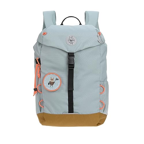 LÄSSIG Kinder Wanderrucksack Kinderrucksack mit Brustgurt gepolsterte Schultergurte wasserabweisend, 14 Liter/Big Outdoor Backpack Nature Hellblau im Sale