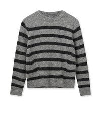 Thumbnail for Mos Mosh MMThora Stripe Crewneck Knit 818Sharkskin - im Sale