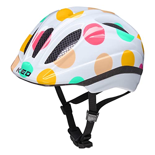 KED Jungen Meggy Trend Fahrradhelm, dots colorful, 44-49 cm EU