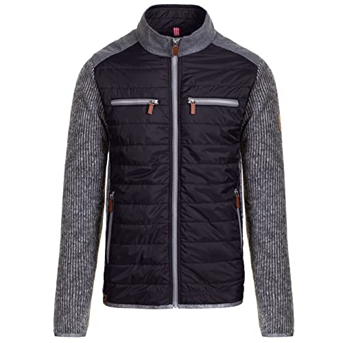 Almgwand M Sternspitze Colorblock-Grau-Schwarz - Isolierende schicke Herren Hybridjacke, Größe 48 - Farbe Black - Iron G