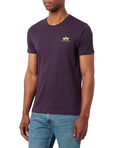 Alpha Industries Herren Backprint T, Plum, im Sale