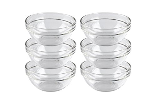 Luminarc, Serie Empilable, Schüssel 12 cm, im 6-er Set, Glas, stapelbare Salatschüsseln in zeitlosem Design im Sale